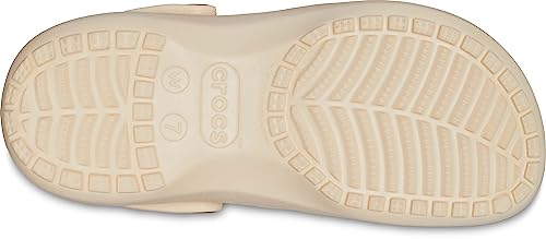 Crocs Women's Classic Platform Glitter Clog, Vanilla, 8