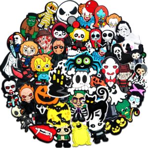 halloween shoe charms 45 pcs horror charms,horror movie charms,scary charms gifts,pumpkin,michael myers,gothic,witch，teens/childs accessories charms