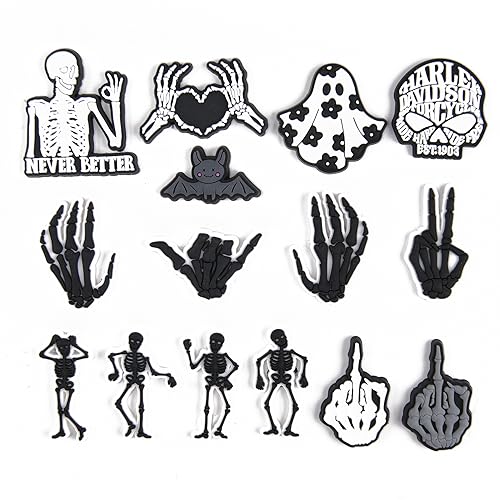 Halloween Horror Shoe Charms Halloween Shoes Decoration Accessories for Teens Boys Girls Birthday Gifts TRS025-15pcs