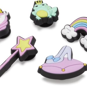 Crocs Unisex's Jibbitz Shoe Unicorn Multi, Animal Charms, Princess Pack, 5 Pack