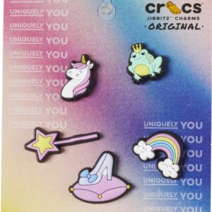 Crocs Unisex's Jibbitz Shoe Unicorn Multi, Animal Charms, Princess Pack, 5 Pack