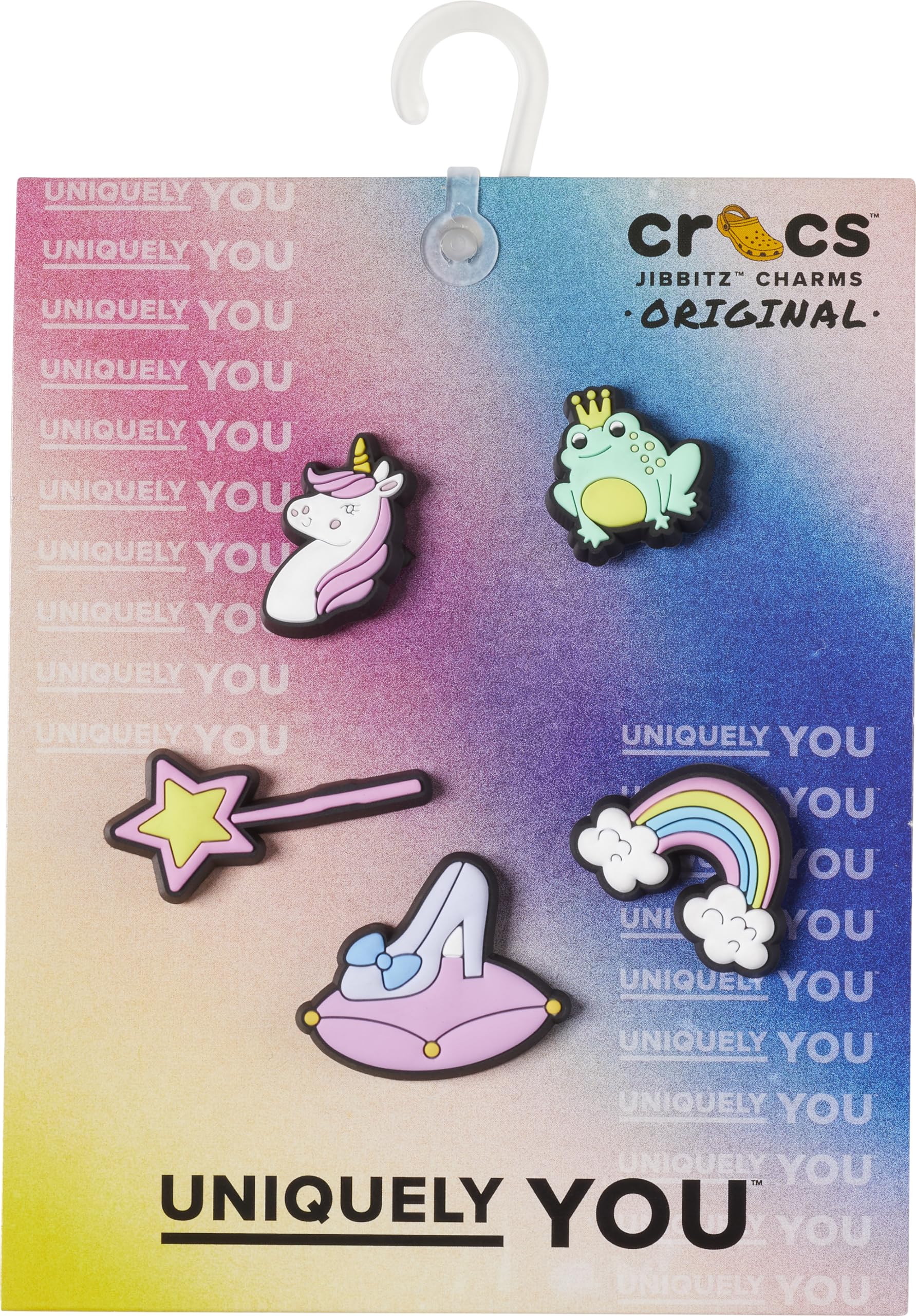 Crocs Unisex's Jibbitz Shoe Unicorn Multi, Animal Charms, Princess Pack, 5 Pack