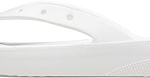 Crocs Women's Classic Flip Flops, Platform Sandals, White, Numeric_9