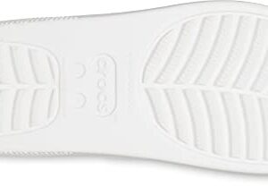 Crocs Women's Classic Flip Flops, Platform Sandals, White, Numeric_9