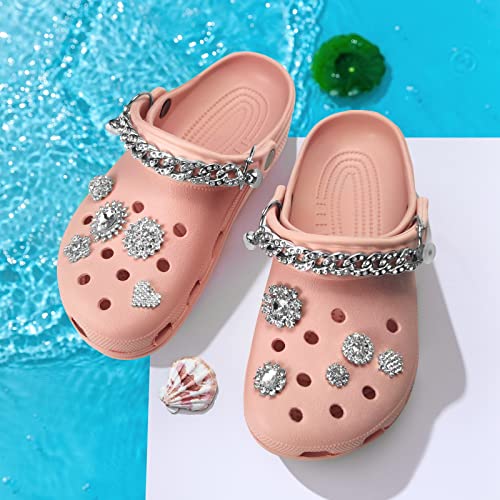 Ogeteye Bling Shoe Charms for Women and Girls,Designer Shoe Charms Gift,Diamond Jewels Luxury Accessories Shoe Decoration