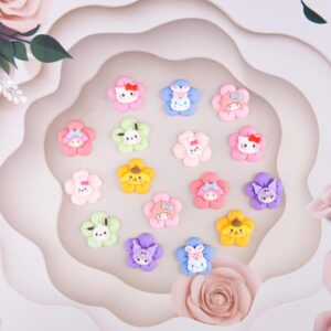 QYSEOFON 16 Pieces Colorful Flower Shoe Charms Women Girls Kids Daisy Shoes Decorations for Birthday Gifts R16-2