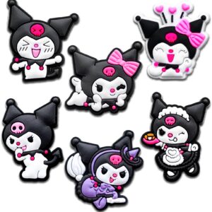 pocpockets Cartoon Shoe Charms for Clog, Cute Animal Charms Decoration for Women Adults (Black)