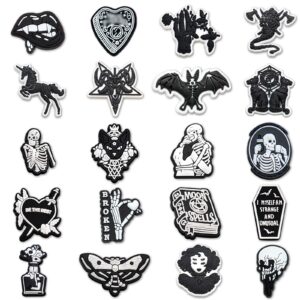 pterosauria goth shoe charms 21 pcs adults teens girls boys decoration party gifts accessories charms (goth)