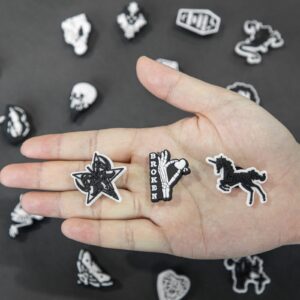 Pterosauria Goth Shoe Charms 21 PCS Adults Teens Girls Boys Decoration Party Gifts Accessories Charms (Goth)