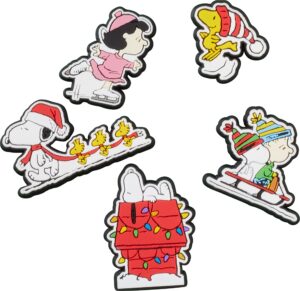 crocs jibbitz 5-pack holiday shoe charms | jibbitz for crocs, charlie brown christmas, small