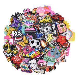 Pabucle Lot of 25,40,80,100,120,200PCS Random PVC Different Shoe Charms for Clog Shoes Decoration Charms (25)