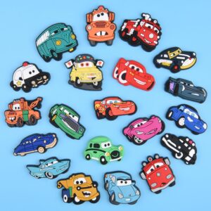 20PCS PVC Shoe Charms for Croc Cartoon Car Shoes-Decorations Accessories for Kids Party Gifts