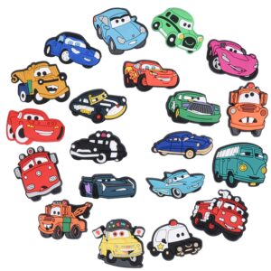 20PCS PVC Shoe Charms for Croc Cartoon Car Shoes-Decorations Accessories for Kids Party Gifts