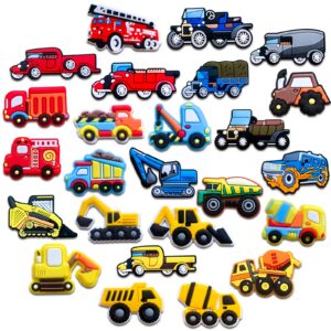 Euphaglaia 25 40Pcs Cars and Trucks Charms for Clog Shoes Decoration, Excavator Mixer Truck Charms Accessories for Adult (25)