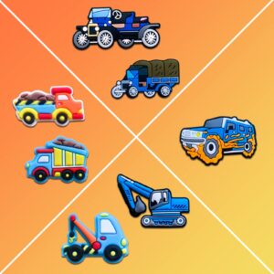 Euphaglaia 25 40Pcs Cars and Trucks Charms for Clog Shoes Decoration, Excavator Mixer Truck Charms Accessories for Adult (25)