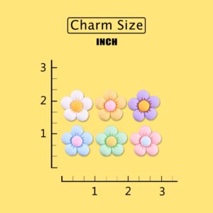 AD. Myhm Cute Flower Shoe Charms 12Pcs Flower Shoe Charms Clog Pins Gifts For Girls Women