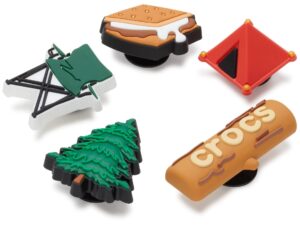 crocs 5-pack nature shoe charms | jibbitz, gone camping, one size