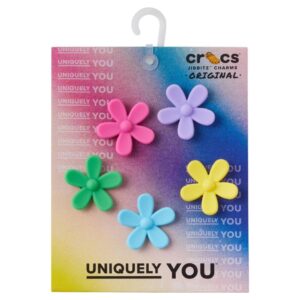 Crocs Unisex-Adult Jibbitz Shoe Spirit Girls Multi Pack, Charms for Teens, Flower Power, 5 Pack