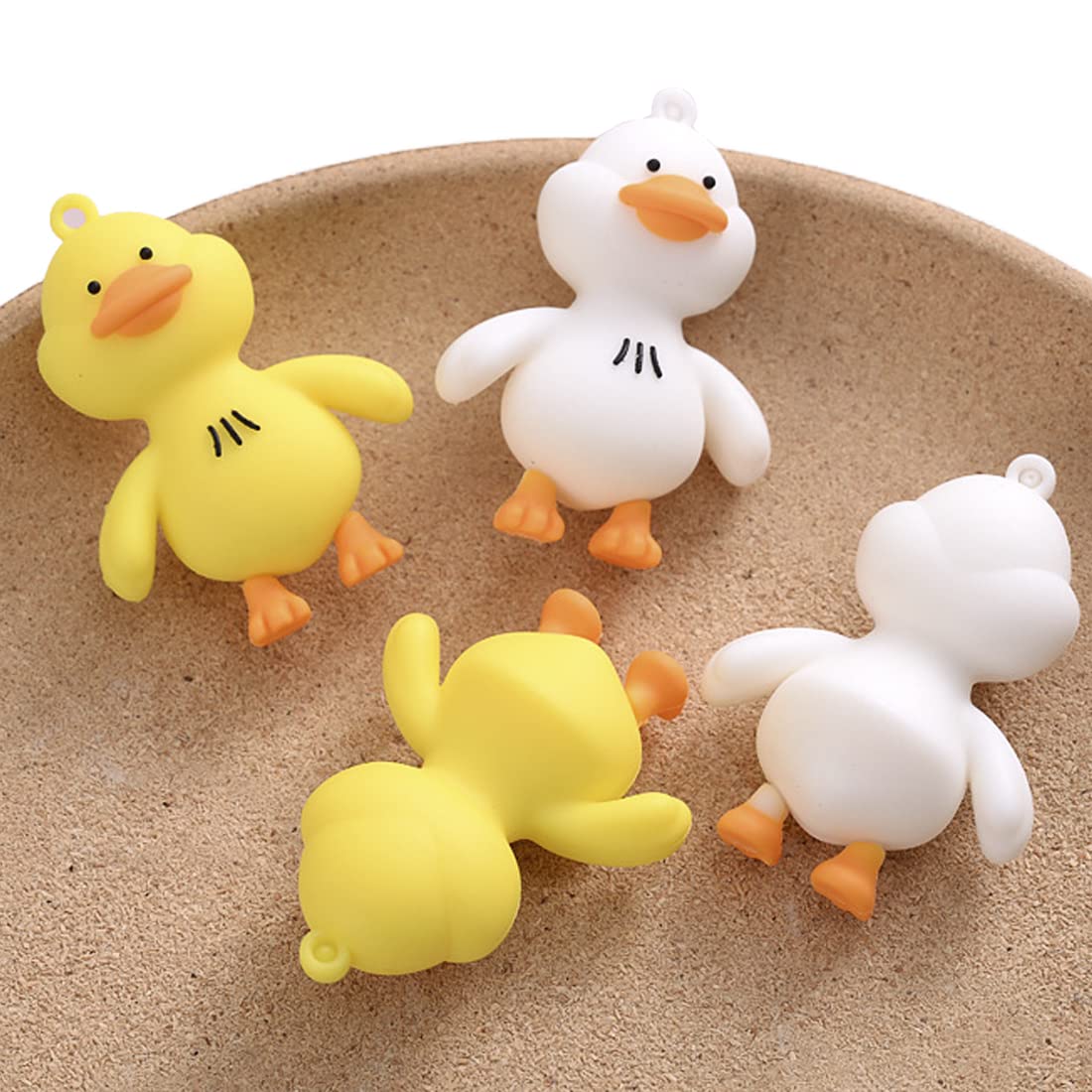 Cute 3D Duck Shoe Decoration Charms for Shoes with Holes, Funny Croc Charms, Hole Shoe Charms, Shoe Accessories for Boys and Girls