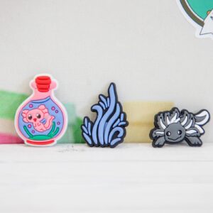 Cute Kawaii Shoe Charms 30~100 PCS Teens Girls Boys Kids Decoration Party Gifts Accessories Charms (21PCS Axolotl)