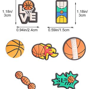 Hevmeg Sports Shoe Charms for Shoes,Baseball Softball Soccer Football Basketball Charms for Boy Girl Women Men