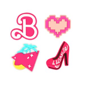 Costierna Shoe Charms for Girls, Preppy Cute Pinks Shoe Pins Decoration Charms for Teens Girls Girly Party Favor Gifts