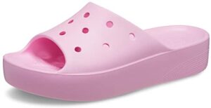 crocs women's classic slide | platform sandals, flamingo, numeric_7