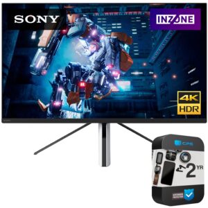 sony 27" inzone m9 4k hdr 144hz gaming monitor sdmu27m90 bundle with cps 2-year extended protection pack