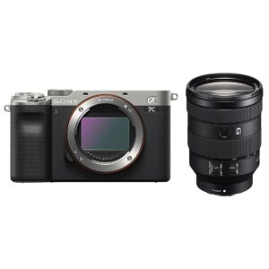 sony alpha 7c full frame mirrorless interchangeable standard zoom e-mount lens digital camera, silver - bundle with fe 24-105mm f/4 g oss standard zoom e-mount lens