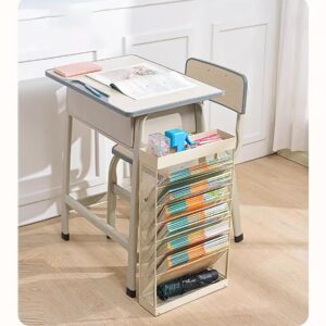 Rolling Cart Organizer Metal 6 Tier Rolling Cart with Wheels Magazine Rack Book Carts with Wheels for Bedroom Living Room Home School,Black,8 Tier