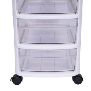 Gdrasuya10 6 Tier Rolling Storage Cart with Drawers, Plastic Storage Rolling Cart Cabinet Trolley with Universal Wheels for Office, Bathroom, Living Room