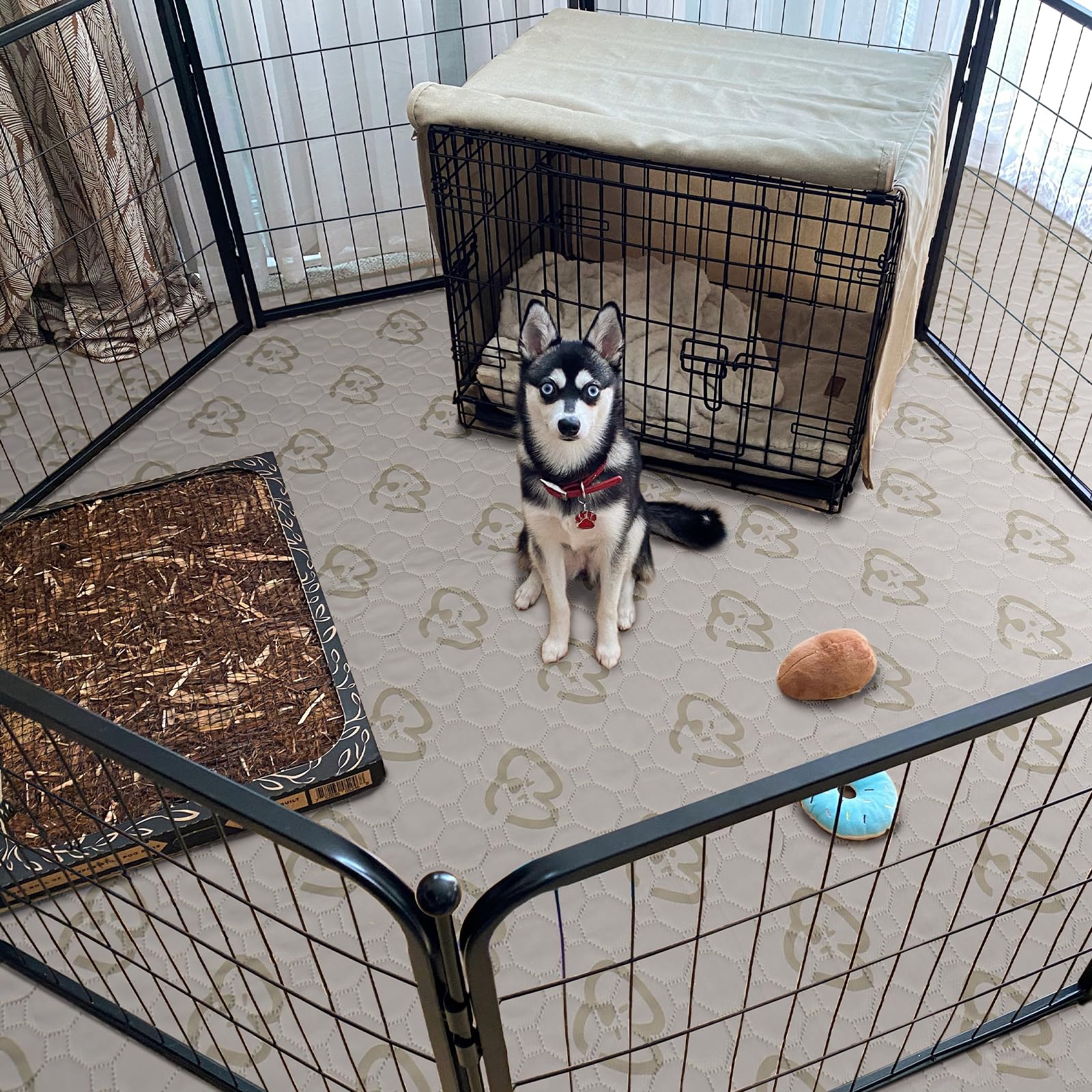 FXW Homeplus Dog Playpen Designed for Indoor Use, 24" Height for Puppy and Small Dogs, Black│Patented