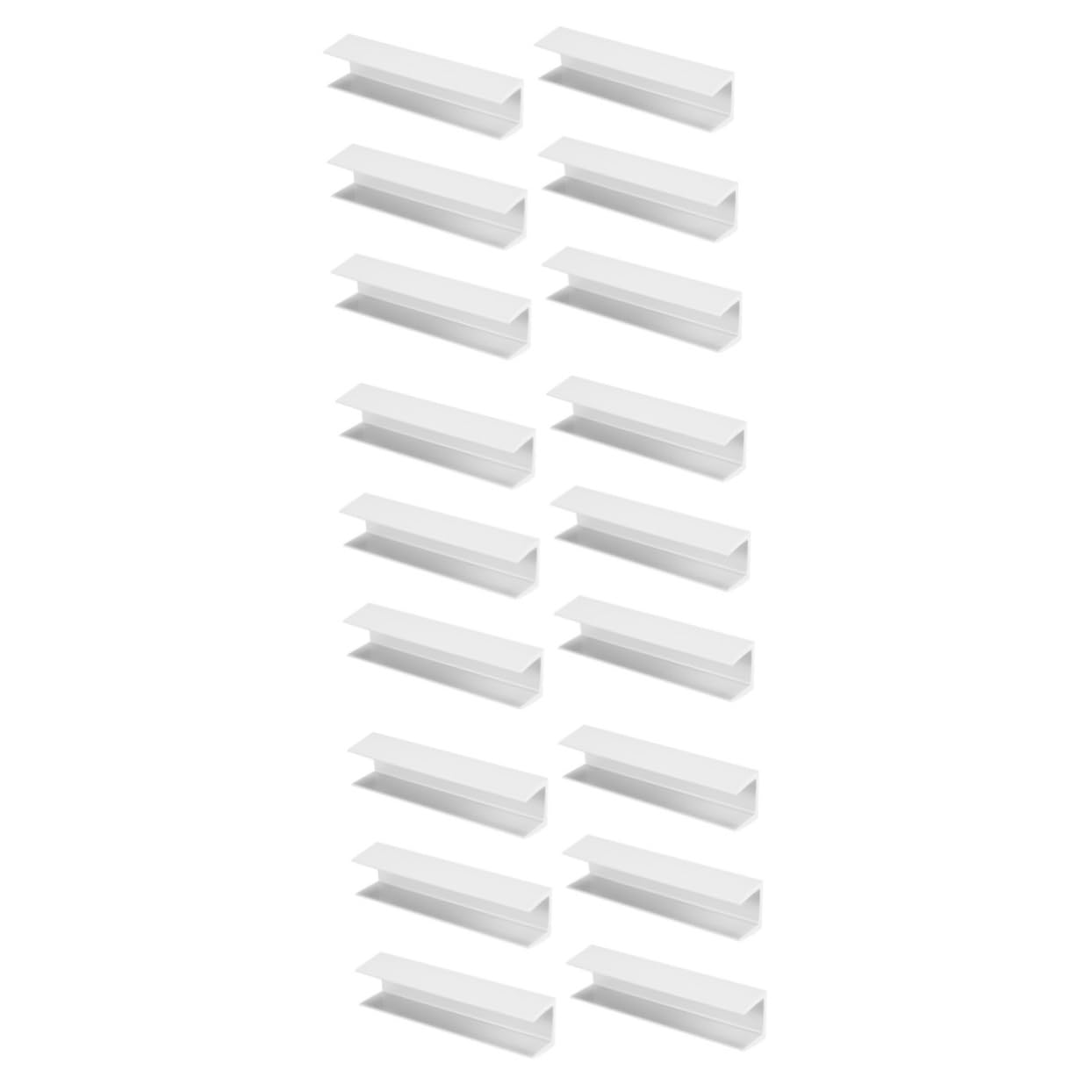 Toyvian 18 Pcs Safety Door Reinforcement Slot Baby Gate Parts Fence Accessories Dog Gate Groove Baby Door Gate Baby Gate Reinforcement Gate for Stairs PVC Door Pet White Child