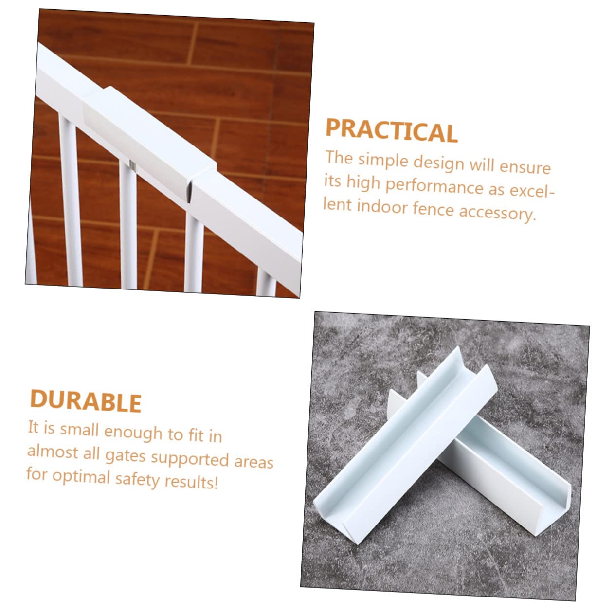 Toyvian 18 Pcs Safety Door Reinforcement Slot Baby Gate Parts Fence Accessories Dog Gate Groove Baby Door Gate Baby Gate Reinforcement Gate for Stairs PVC Door Pet White Child