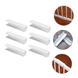 Toyvian 18 Pcs Safety Door Reinforcement Slot Baby Gate Parts Fence Accessories Dog Gate Groove Baby Door Gate Baby Gate Reinforcement Gate for Stairs PVC Door Pet White Child