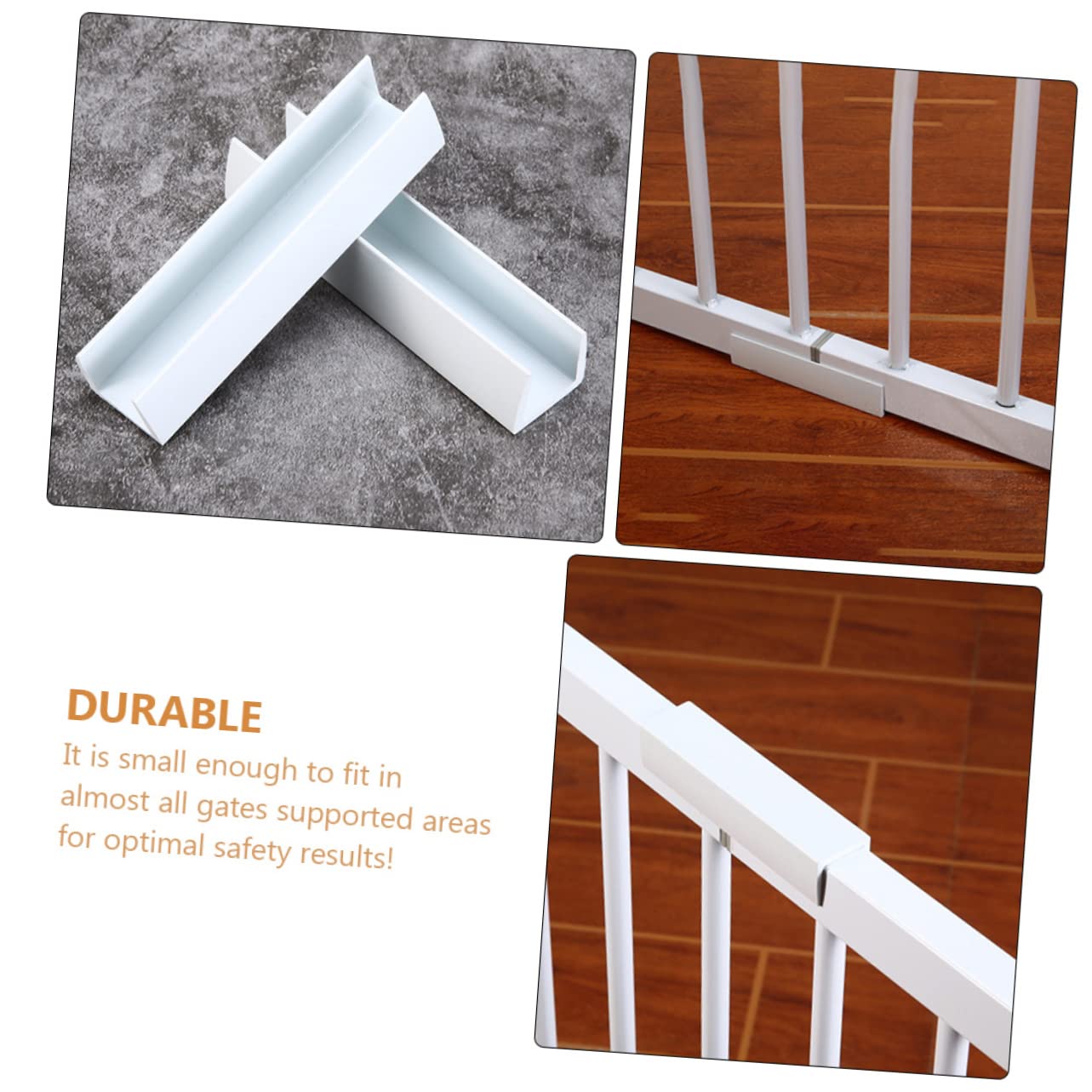 Toyvian 18 Pcs Safety Door Reinforcement Slot Baby Gate Parts Fence Accessories Dog Gate Groove Baby Door Gate Baby Gate Reinforcement Gate for Stairs PVC Door Pet White Child