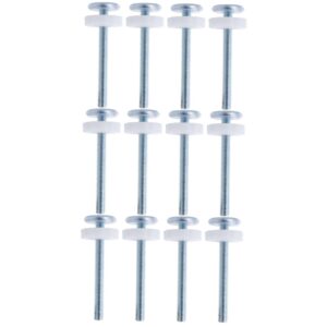 ibasenice 12 pcs child playpen screws baby gate screw threaded spindle rod baby accessory spindle rods for baby gate bolt for pressure mounted thru gates screw the fence hardware safety door