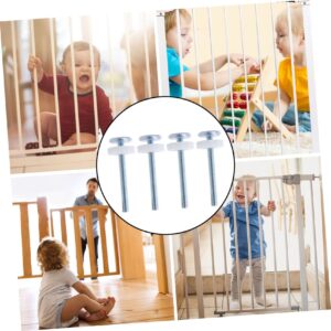 ibasenice 12 Pcs Child Playpen Screws Baby Gate Screw Threaded Spindle Rod Baby Accessory Spindle Rods for Baby Gate Bolt for Pressure Mounted Thru Gates Screw The Fence Hardware Safety Door