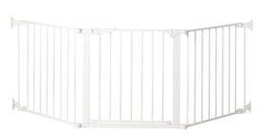 kidco g3000 auto close configure gate w/ 30" door - wide area baby gate enclosure (white)