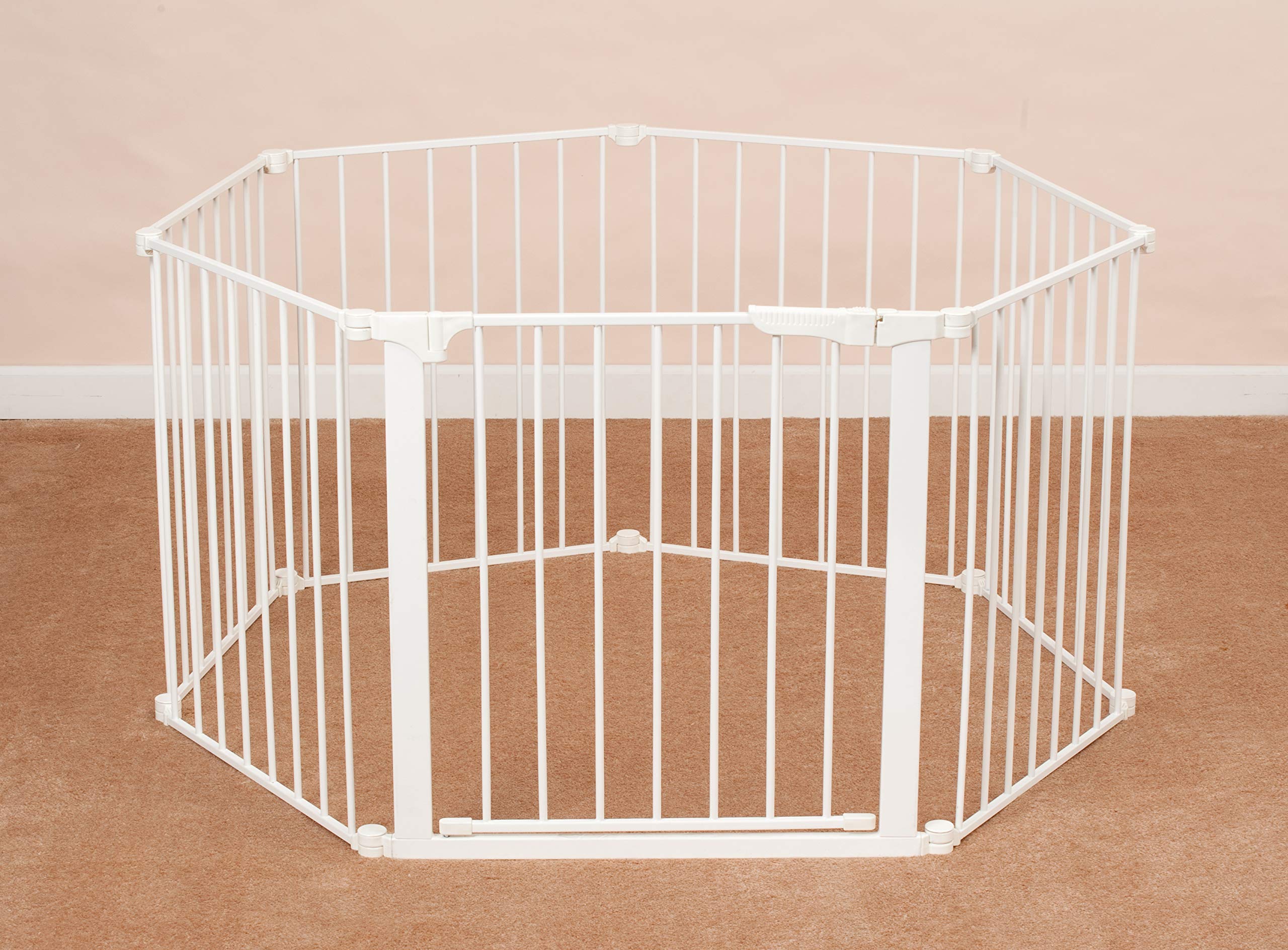 KidCo G3000 Auto Close Configure Gate w/ 30" Door - Wide Area Baby Gate Enclosure (White)