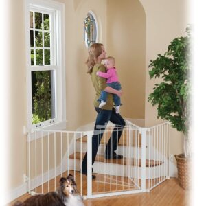 KidCo G3000 Auto Close Configure Gate w/ 30" Door - Wide Area Baby Gate Enclosure (White)