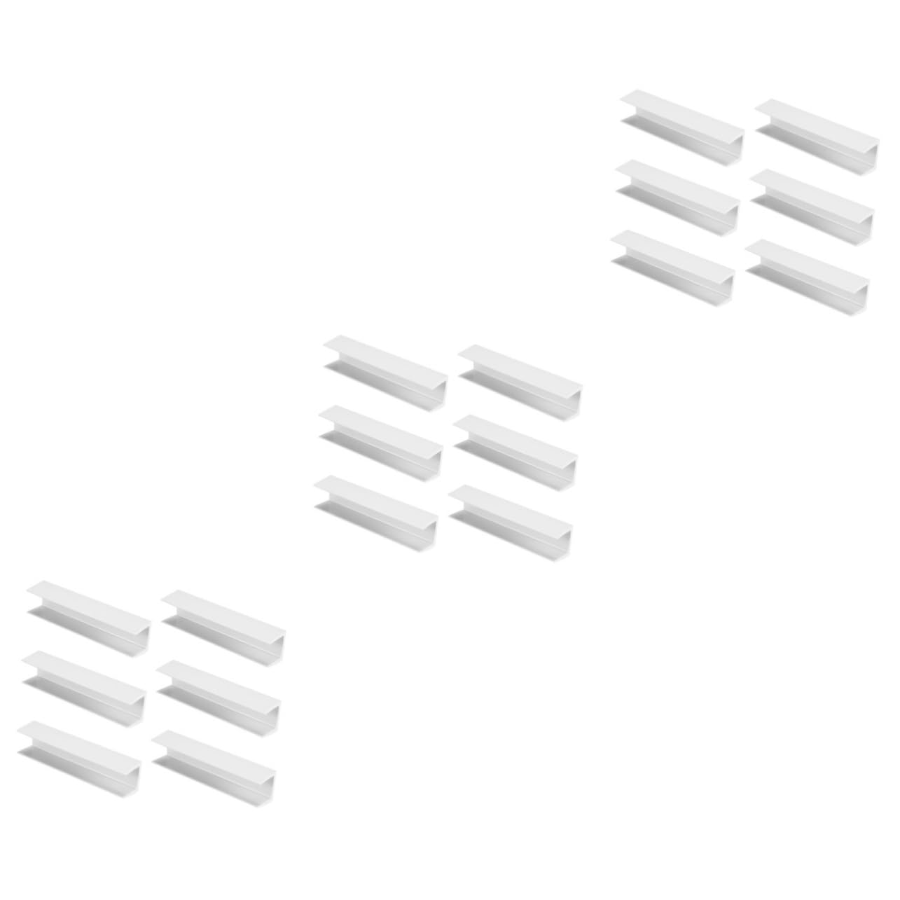 ibasenice 18 Pcs Safety Door Reinforcement Slot Fence Reinforcement Groove Garden Fence Groove Downstair Parts Pet Playpen Dog Gate Reinforcement Kid Playpen The Fence White PVC Tool Baby