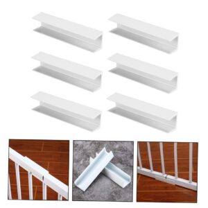 ibasenice 18 Pcs Safety Door Reinforcement Slot Fence Reinforcement Groove Garden Fence Groove Downstair Parts Pet Playpen Dog Gate Reinforcement Kid Playpen The Fence White PVC Tool Baby
