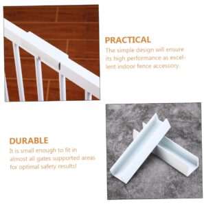 ibasenice 18 Pcs Safety Door Reinforcement Slot Fence Reinforcement Groove Garden Fence Groove Downstair Parts Pet Playpen Dog Gate Reinforcement Kid Playpen The Fence White PVC Tool Baby