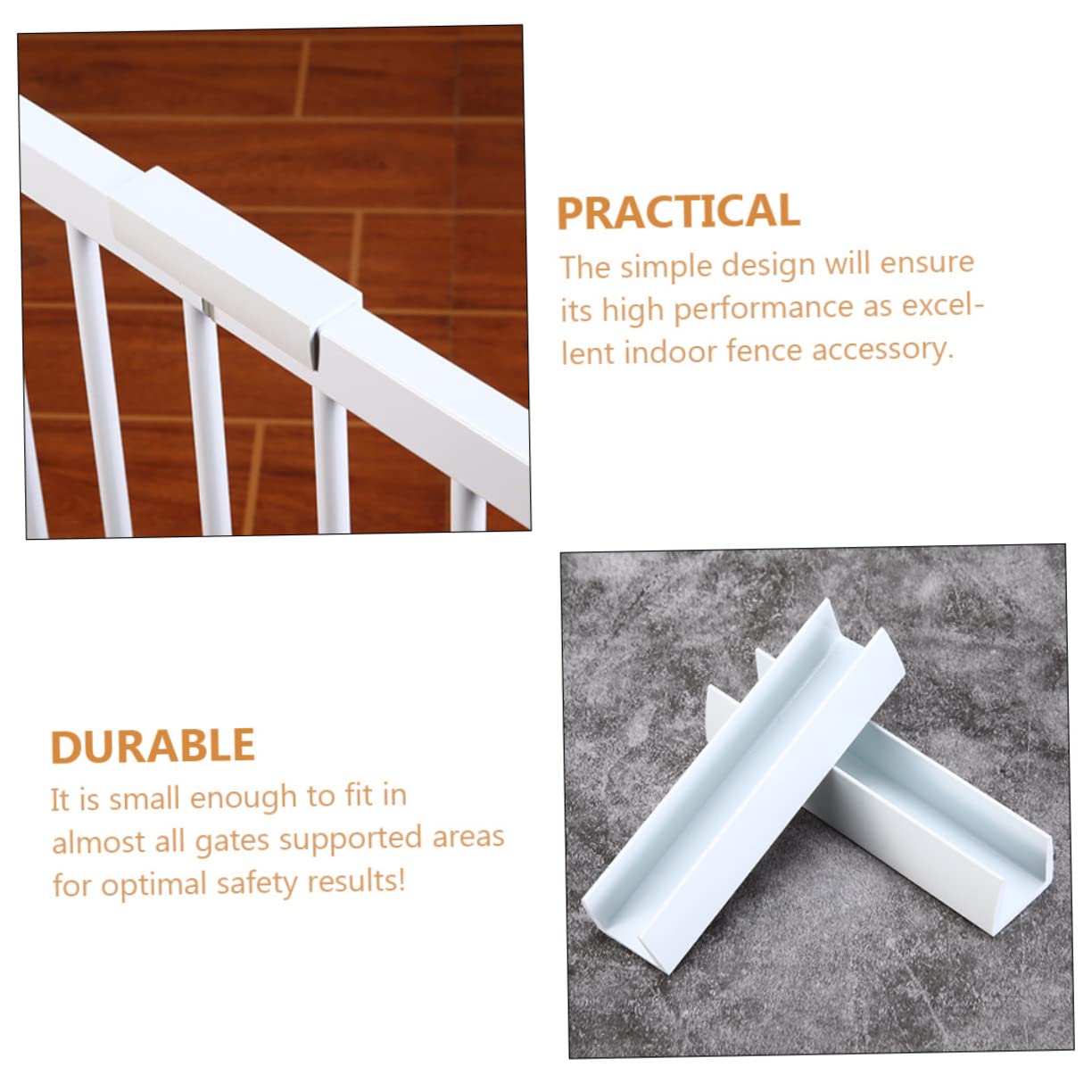 ibasenice 18 Pcs Safety Door Reinforcement Slot Fence Reinforcement Groove Garden Fence Groove Downstair Parts Pet Playpen Dog Gate Reinforcement Kid Playpen The Fence White PVC Tool Baby