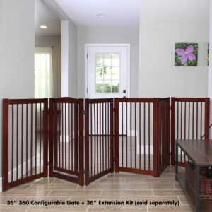 Primetime Petz 33239-E8 Extension Kit for 360 Configurable Walk Through Folding Pet Gate ,Walnut,36"