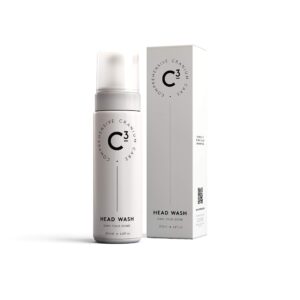 c3 head wash: hydrating and balancing, fragrance-free, daily foam cleanser for bald, shaved, and buzzed heads. gentle, sulfate-free, paraben-free, irritation-free face and scalp care for men and women