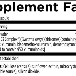 Designs for Health C3 Curcumin Complex - Highly Bioavailable Curcuminoid Turmeric Supplement, 400mg with 3 Bioactive Curcuminoids - Non-GMO, Gluten-Free + Vegetarian (60 Capsules)