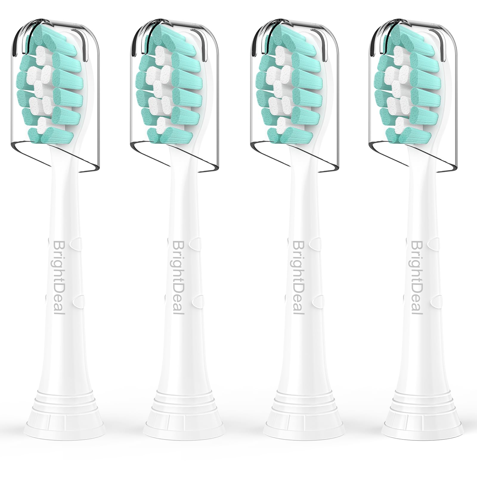 BrightDeal Toothbrush Heads for Philips Sonicare DiamondClean DailyClean EasyClean HealthyWhite ExpertClean W C1 C2 G2 C3 G3 W3 Sonic Electric Replacement Brush 1100 4100 5100 6100 White, 4 Pack