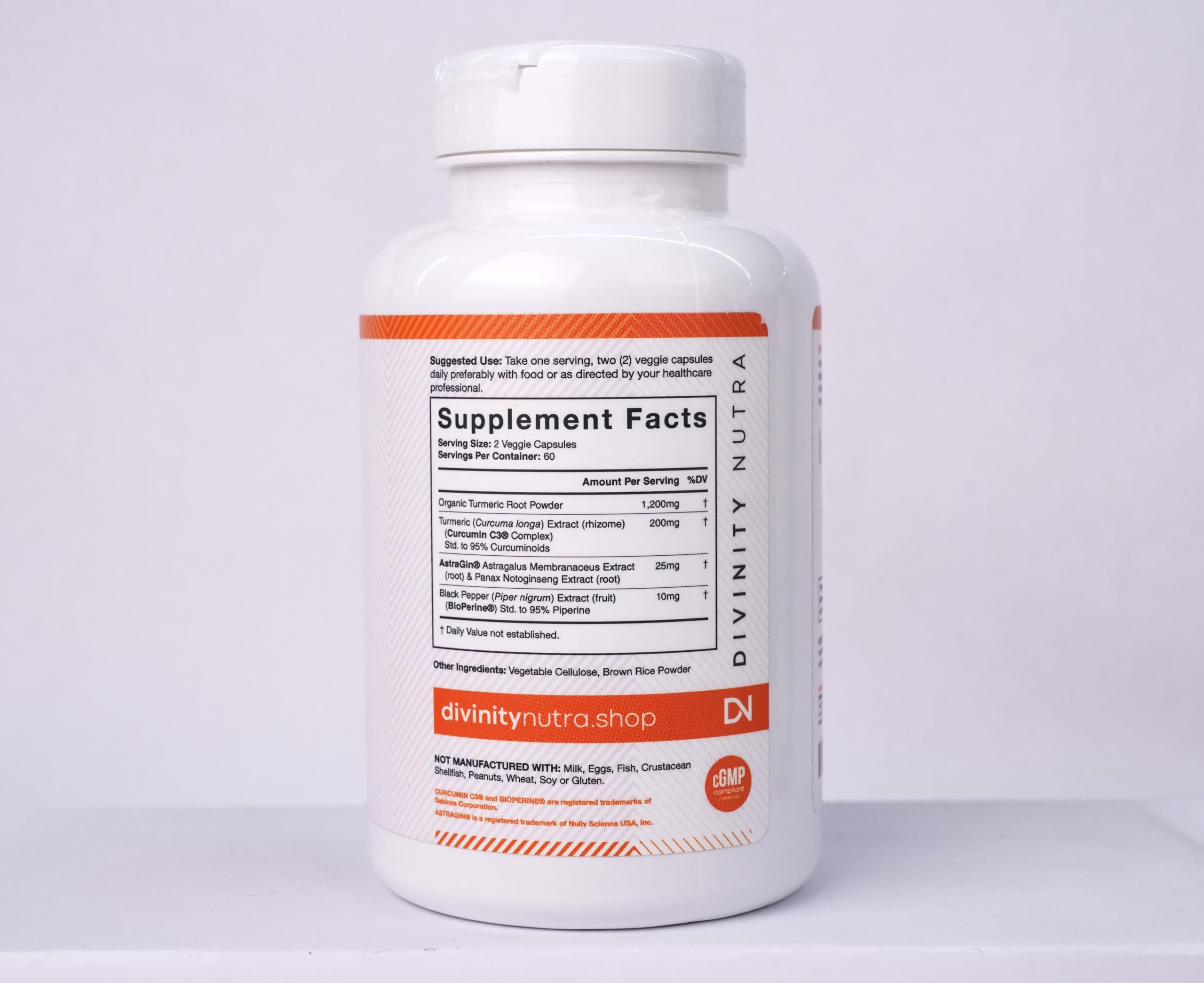 Turmeric Curcumin with BioPerine Black Pepper 1400mg, Support GLP-1 Naturally, Max Absorption Turmeric Supplement for Joint Support with 95% Standardized Curcuminoids C3 Complex, Non GMO, 120 Capsules